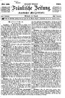 Fränkische Zeitung (Ansbacher Morgenblatt) Mittwoch 10. August 1864