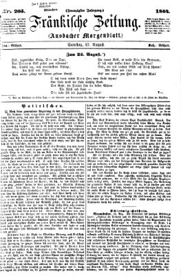 Fränkische Zeitung (Ansbacher Morgenblatt) Samstag 27. August 1864