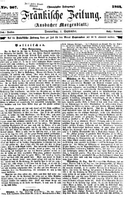 Fränkische Zeitung (Ansbacher Morgenblatt) Donnerstag 1. September 1864