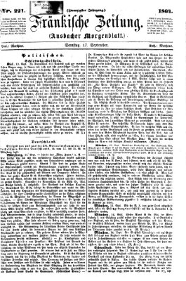 Fränkische Zeitung (Ansbacher Morgenblatt) Samstag 17. September 1864