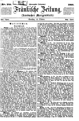 Fränkische Zeitung (Ansbacher Morgenblatt) Samstag 15. Oktober 1864