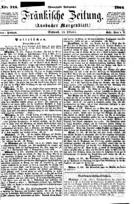 Fränkische Zeitung (Ansbacher Morgenblatt) Mittwoch 19. Oktober 1864