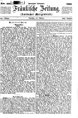 Fränkische Zeitung (Ansbacher Morgenblatt) Dienstag 25. Oktober 1864