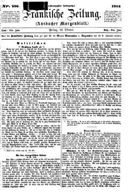 Fränkische Zeitung (Ansbacher Morgenblatt) Freitag 28. Oktober 1864