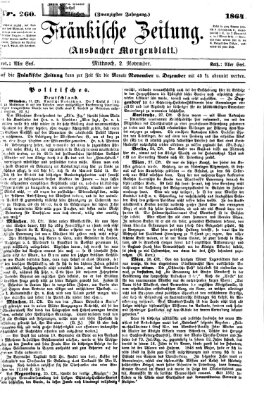 Fränkische Zeitung (Ansbacher Morgenblatt) Mittwoch 2. November 1864