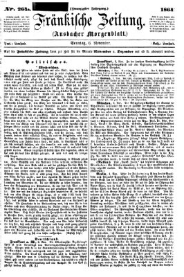 Fränkische Zeitung (Ansbacher Morgenblatt) Sonntag 6. November 1864