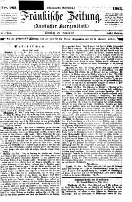 Fränkische Zeitung (Ansbacher Morgenblatt) Dienstag 29. November 1864