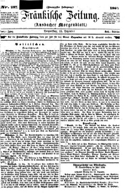 Fränkische Zeitung (Ansbacher Morgenblatt) Donnerstag 15. Dezember 1864