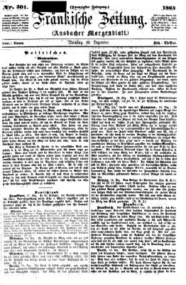 Fränkische Zeitung (Ansbacher Morgenblatt) Dienstag 20. Dezember 1864