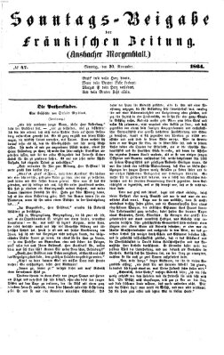 Fränkische Zeitung (Ansbacher Morgenblatt) Sonntag 20. November 1864