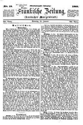 Fränkische Zeitung (Ansbacher Morgenblatt) Sonntag 22. Januar 1865