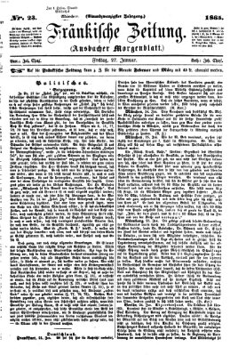 Fränkische Zeitung (Ansbacher Morgenblatt) Freitag 27. Januar 1865