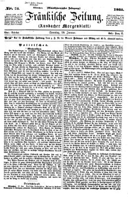 Fränkische Zeitung (Ansbacher Morgenblatt) Sonntag 29. Januar 1865