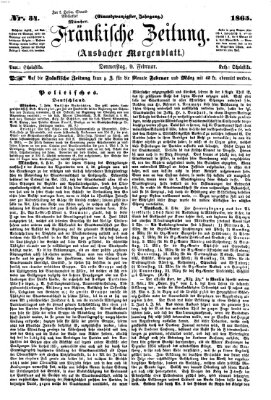 Fränkische Zeitung (Ansbacher Morgenblatt) Donnerstag 9. Februar 1865
