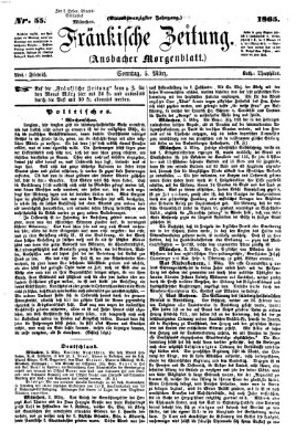 Fränkische Zeitung (Ansbacher Morgenblatt) Sonntag 5. März 1865