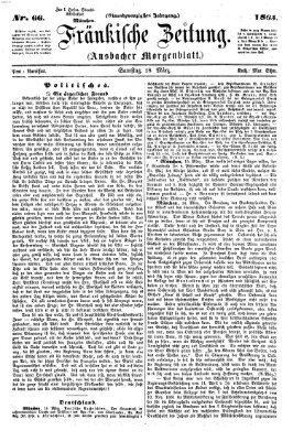 Fränkische Zeitung (Ansbacher Morgenblatt) Samstag 18. März 1865