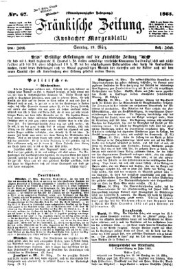 Fränkische Zeitung (Ansbacher Morgenblatt) Sonntag 19. März 1865