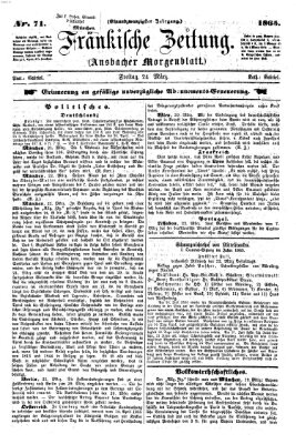 Fränkische Zeitung (Ansbacher Morgenblatt) Freitag 24. März 1865