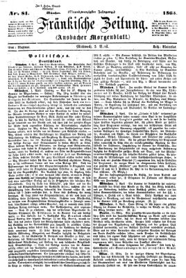Fränkische Zeitung (Ansbacher Morgenblatt) Mittwoch 5. April 1865