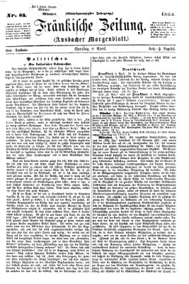 Fränkische Zeitung (Ansbacher Morgenblatt) Samstag 8. April 1865