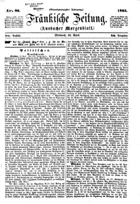 Fränkische Zeitung (Ansbacher Morgenblatt) Mittwoch 26. April 1865