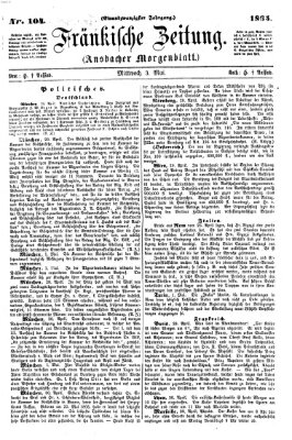 Fränkische Zeitung (Ansbacher Morgenblatt) Mittwoch 3. Mai 1865