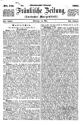 Fränkische Zeitung (Ansbacher Morgenblatt) Sonntag 14. Mai 1865