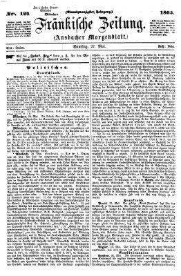 Fränkische Zeitung (Ansbacher Morgenblatt) Samstag 27. Mai 1865