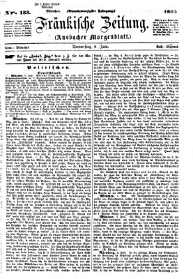 Fränkische Zeitung (Ansbacher Morgenblatt) Donnerstag 8. Juni 1865