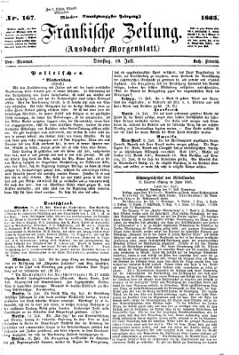 Fränkische Zeitung (Ansbacher Morgenblatt) Dienstag 18. Juli 1865