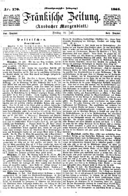 Fränkische Zeitung (Ansbacher Morgenblatt) Freitag 21. Juli 1865