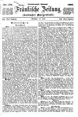 Fränkische Zeitung (Ansbacher Morgenblatt) Samstag 22. Juli 1865