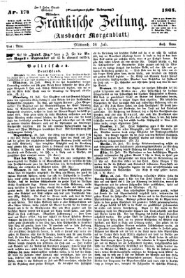 Fränkische Zeitung (Ansbacher Morgenblatt) Mittwoch 26. Juli 1865