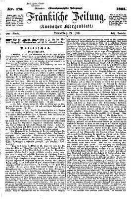 Fränkische Zeitung (Ansbacher Morgenblatt) Donnerstag 27. Juli 1865