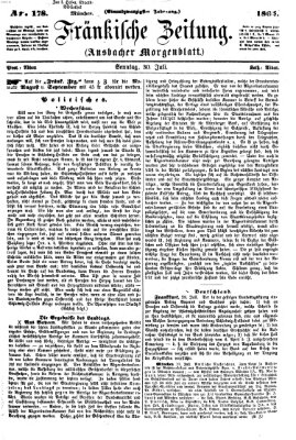 Fränkische Zeitung (Ansbacher Morgenblatt) Sonntag 30. Juli 1865