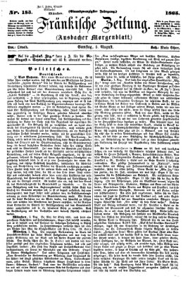 Fränkische Zeitung (Ansbacher Morgenblatt) Samstag 5. August 1865