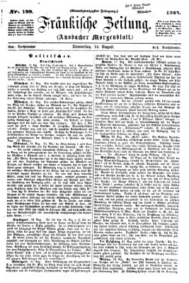 Fränkische Zeitung (Ansbacher Morgenblatt) Donnerstag 24. August 1865