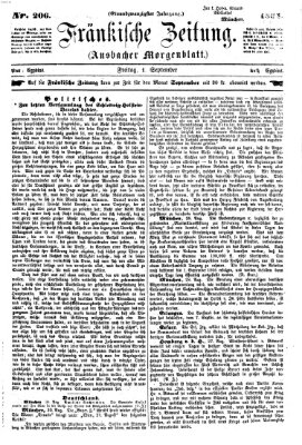 Fränkische Zeitung (Ansbacher Morgenblatt) Freitag 1. September 1865