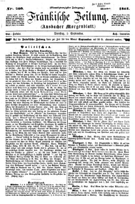 Fränkische Zeitung (Ansbacher Morgenblatt) Dienstag 5. September 1865