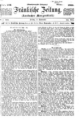 Fränkische Zeitung (Ansbacher Morgenblatt) Freitag 8. September 1865