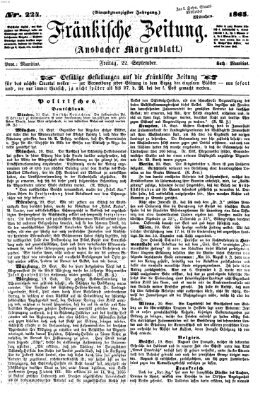 Fränkische Zeitung (Ansbacher Morgenblatt) Freitag 22. September 1865