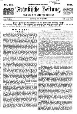 Fränkische Zeitung (Ansbacher Morgenblatt) Sonntag 24. September 1865