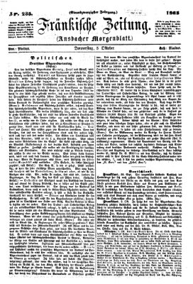 Fränkische Zeitung (Ansbacher Morgenblatt) Donnerstag 5. Oktober 1865