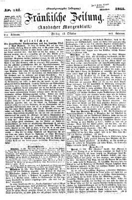 Fränkische Zeitung (Ansbacher Morgenblatt) Freitag 13. Oktober 1865