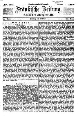 Fränkische Zeitung (Ansbacher Morgenblatt) Sonntag 15. Oktober 1865