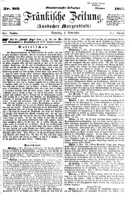 Fränkische Zeitung (Ansbacher Morgenblatt) Sonntag 5. November 1865