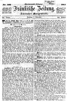 Fränkische Zeitung (Ansbacher Morgenblatt) Dienstag 7. November 1865