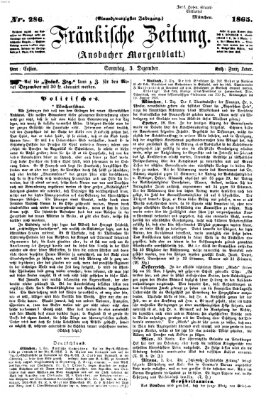 Fränkische Zeitung (Ansbacher Morgenblatt) Sonntag 3. Dezember 1865