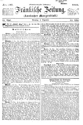 Fränkische Zeitung (Ansbacher Morgenblatt) Dienstag 5. Dezember 1865