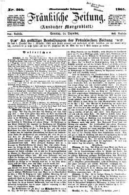 Fränkische Zeitung (Ansbacher Morgenblatt) Sonntag 24. Dezember 1865